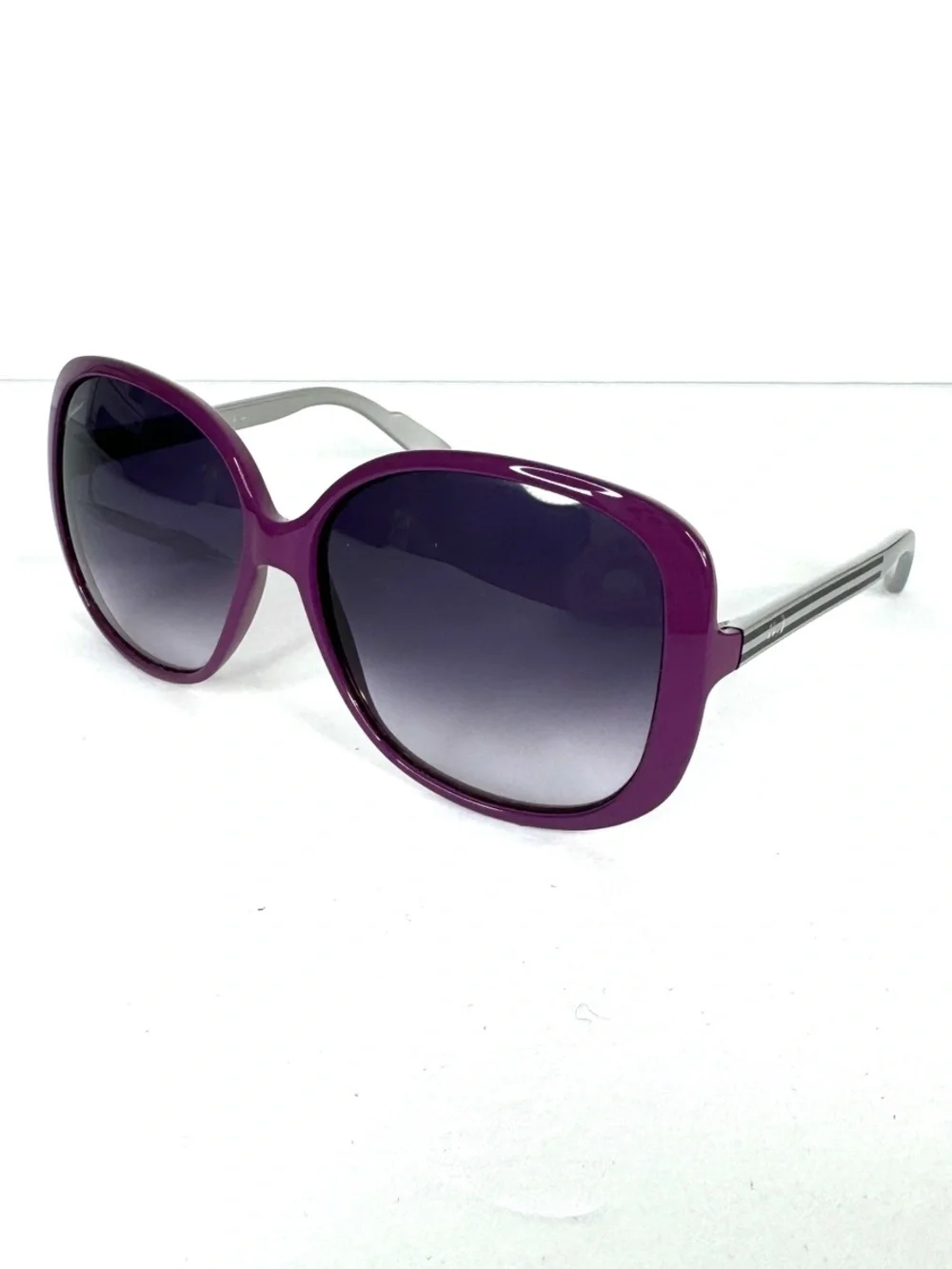 GUCCI 3157 Oversized Sunglasses NEW In Case Violet Silversmoke Made In Italy